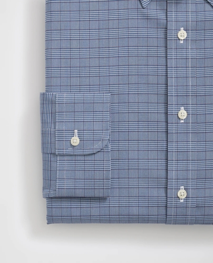 Stretch Supima® Cotton Non-Iron Pinpoint Oxford Polo Button Down Collar, Glen Check Dress Shirt, image 4