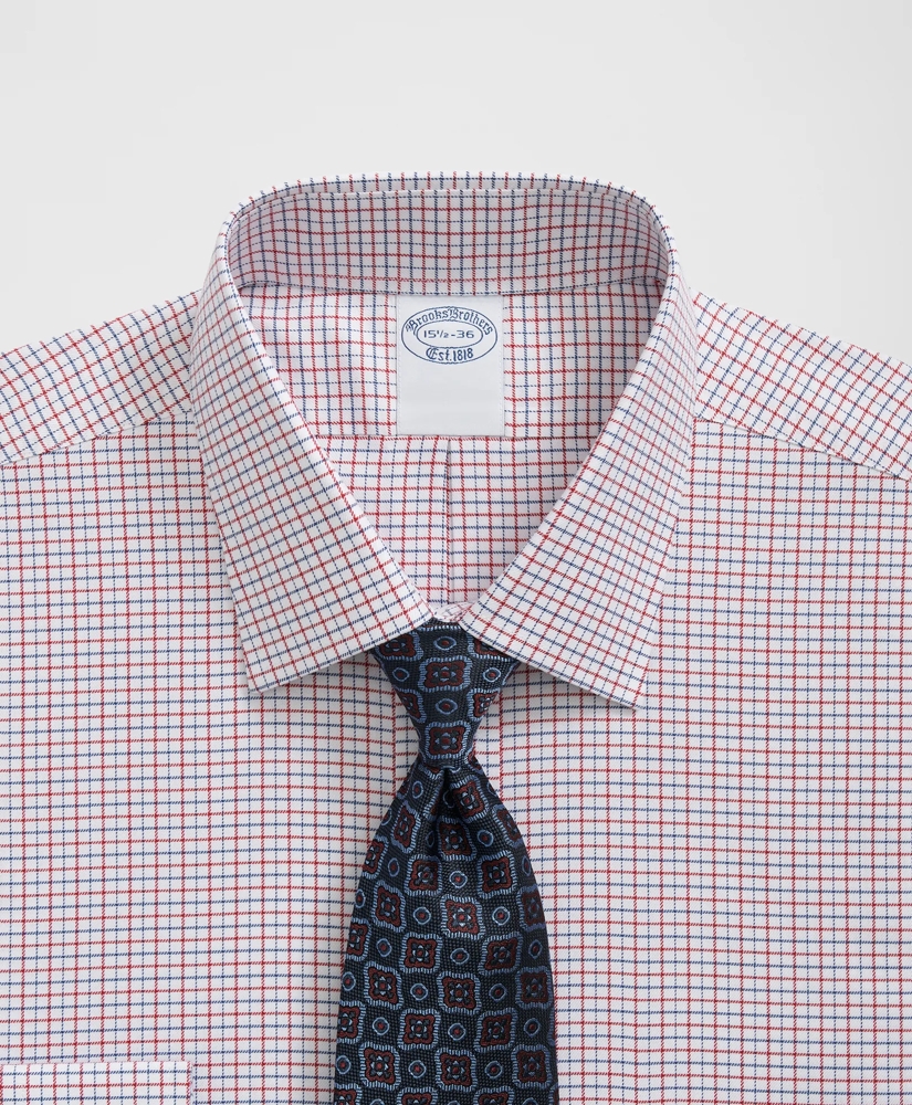 Brooks Brothers Explorer Collection Non-Iron Twill Ainsley Collar, Tattersall Dress Shirt, image 2