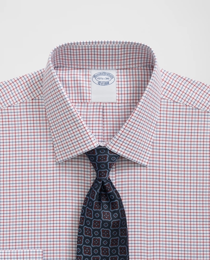 Brooks Brothers Explorer Collection Non-Iron Twill Ainsley Collar, Tattersall Dress Shirt, image 2