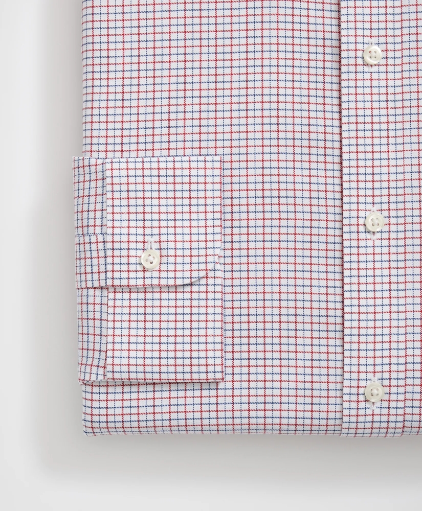 Brooks Brothers Explorer Collection Non-Iron Twill Ainsley Collar, Tattersall Dress Shirt, image 4