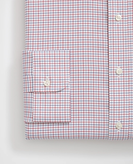 Brooks Brothers Explorer Collection Non-Iron Twill Ainsley Collar, Tattersall Dress Shirt, image 4