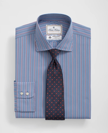 Brooks Brothers X Thomas Mason® Cotton English Collar, Multi-Striped Dress Shirt, image 1