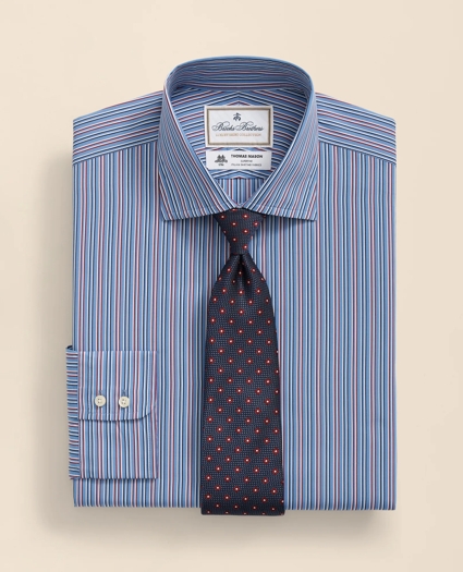 Brooks Brothers X Thomas Mason&reg; Cotton English Collar, Multi-Striped Dress Shirt, image 1