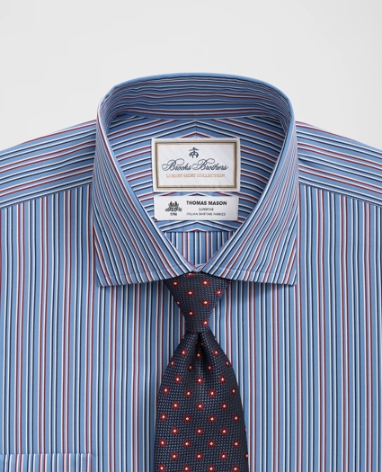Brooks Brothers X Thomas Mason® Cotton English Collar, Multi-Striped Dress Shirt, image 2