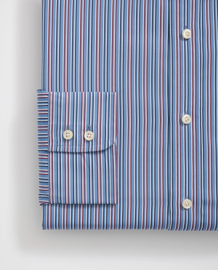 Brooks Brothers X Thomas Mason® Cotton English Collar, Multi-Striped Dress Shirt, image 4