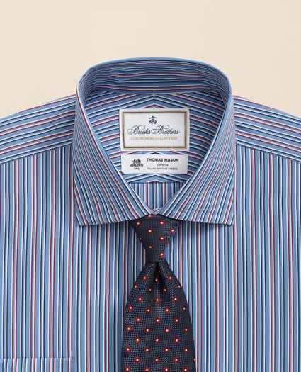 Brooks Brothers X Thomas Mason&reg; Cotton English Collar, Multi-Striped Dress Shirt, image 4