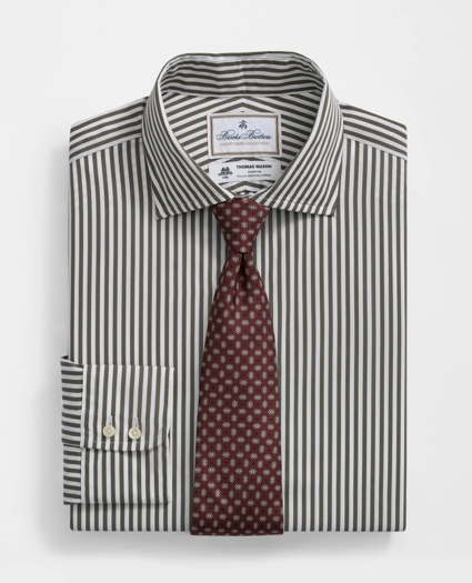 Brooks Brothers X Thomas Mason® Cotton English Collar, Striped Dress Shirt, image 1