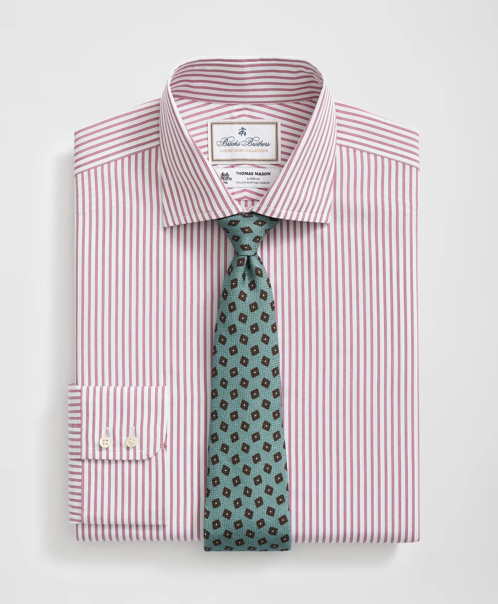 X Thomas Mason Cotton English Collar, Striped Dress Shirt