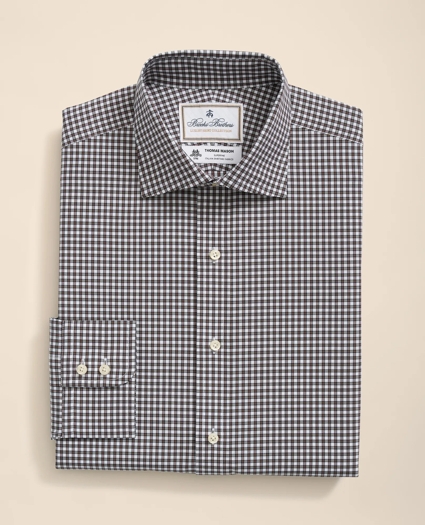 Brooks Brothers X Thomas Mason&reg; Cotton English Collar, Checked Dress Shirt, image 2