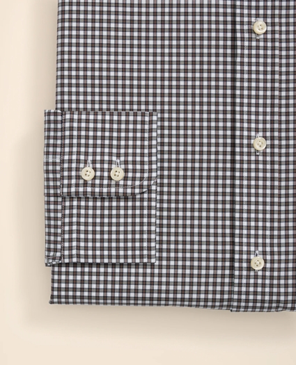 Brooks Brothers X Thomas Mason&reg; Cotton English Collar, Checked Dress Shirt, image 3