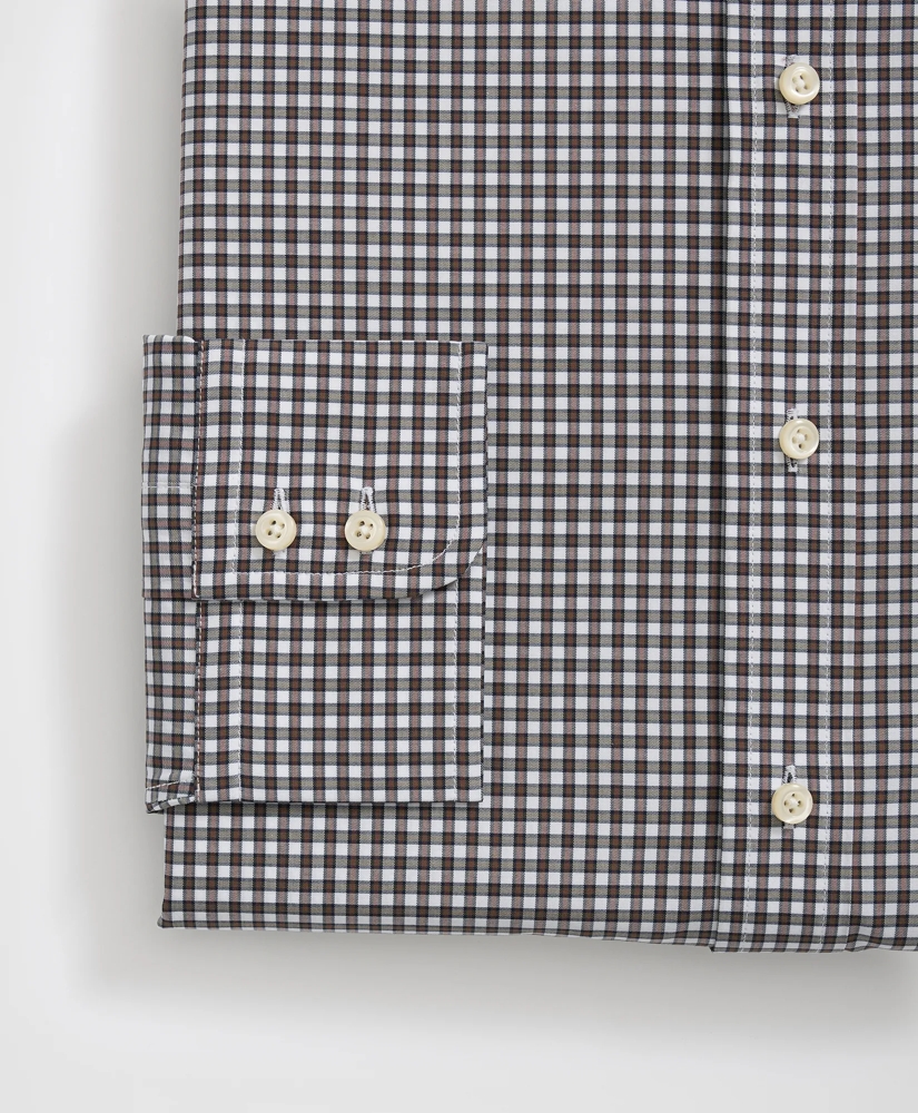 Brooks Brothers X Thomas Mason® Cotton English Collar, Checked Dress Shirt, image 4