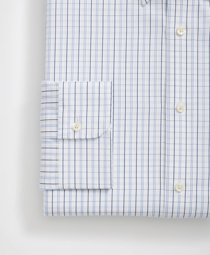Supima® Cotton Poplin Polo Button-Down Collar, Checked Dress Shirt, image 4