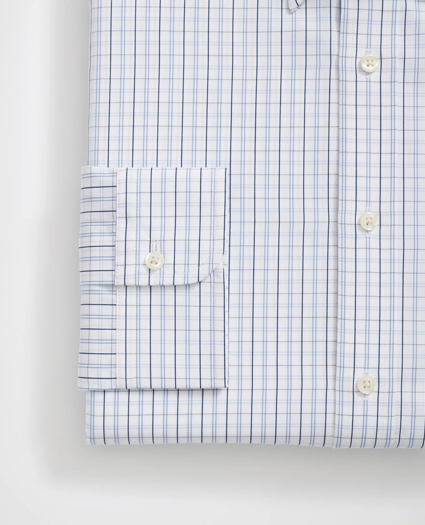 Supima® Cotton Poplin Polo Button-Down Collar, Checked Dress Shirt, image 4