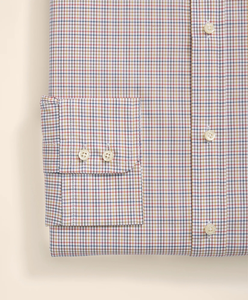Brooks Brothers X Thomas Mason® Cotton English Collar, Checked Dress Shirt, image 4