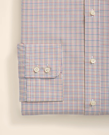 Brooks Brothers X Thomas Mason® Cotton English Collar, Checked Dress Shirt, image 4