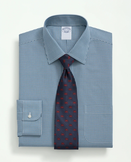 Stretch Supima&reg; Cotton Non-Iron Pinpoint Oxford Ainsley Collar, Gingham Dress Shirt, image 1