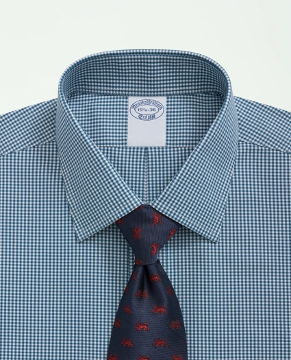 Stretch Supima&reg; Cotton Non-Iron Pinpoint Oxford Ainsley Collar, Gingham Dress Shirt, image 2