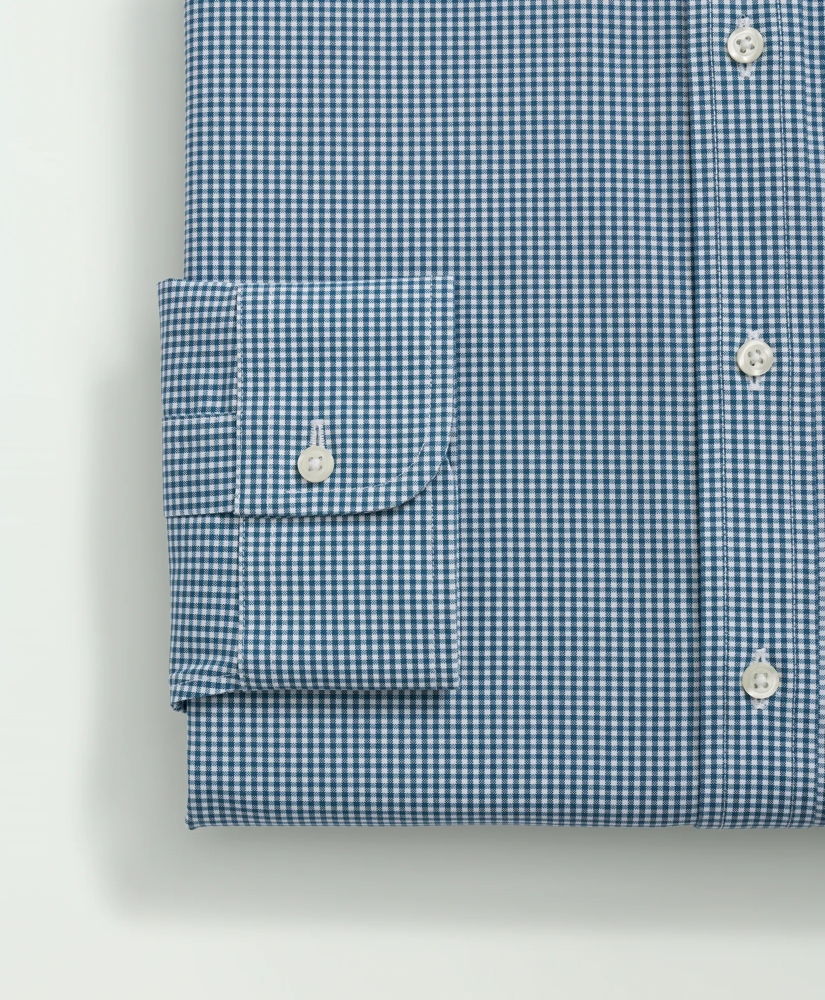 Stretch Supima&reg; Cotton Non-Iron Pinpoint Oxford Ainsley Collar, Gingham Dress Shirt, image 3