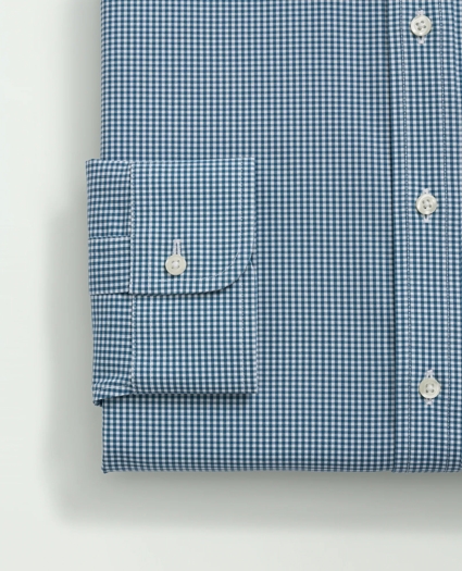 Stretch Supima&reg; Cotton Non-Iron Pinpoint Oxford Ainsley Collar, Gingham Dress Shirt, image 3