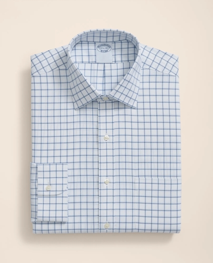 Brooks Brothers Explorer Collection Non-Iron Twill Ainsley Collar, Windowpane Dress Shirt, image 2