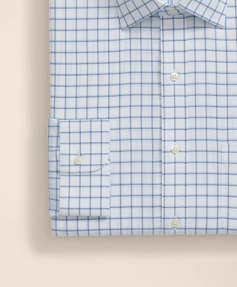 Brooks Brothers Explorer Collection Non-Iron Twill Ainsley Collar, Windowpane Dress Shirt, image 3