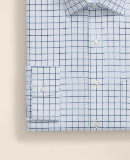 Brooks Brothers Explorer Collection Non-Iron Twill Ainsley Collar, Windowpane Dress Shirt, image 3