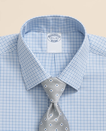 Stretch Supima® Cotton Non-Iron Royal Oxford Ainsley Collar, Checked Dress Shirt, image 2