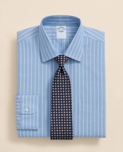 Stretch Supima® Cotton Non-Iron Royal Oxford Ainsley Collar, Striped Dress Shirt, image 4