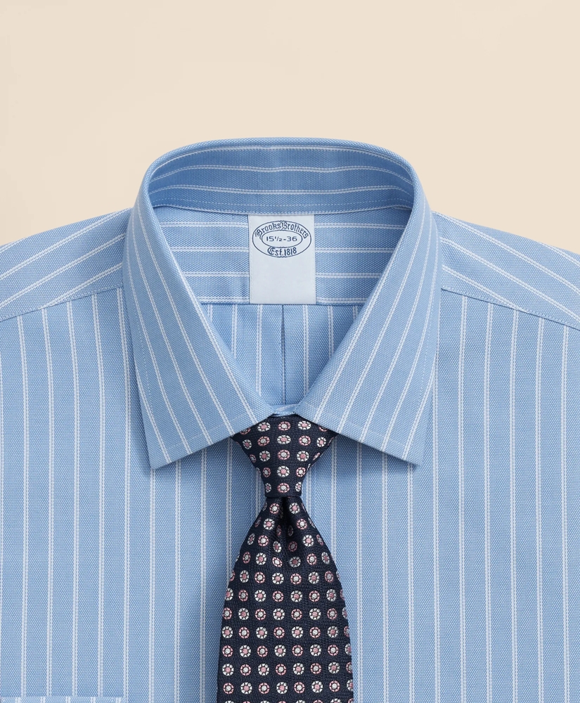 Stretch Supima® Cotton Non-Iron Royal Oxford Ainsley Collar, Striped Dress Shirt, image 5