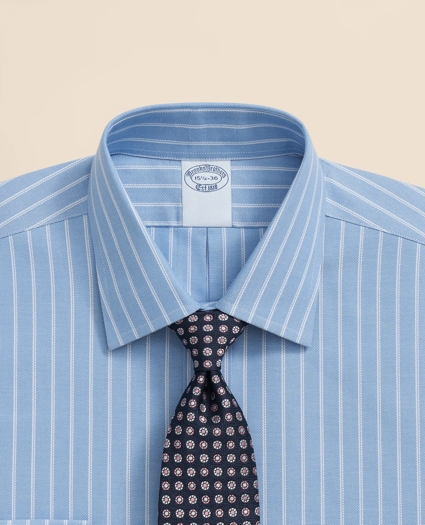 Stretch Supima® Cotton Non-Iron Royal Oxford Ainsley Collar, Striped Dress Shirt, image 5