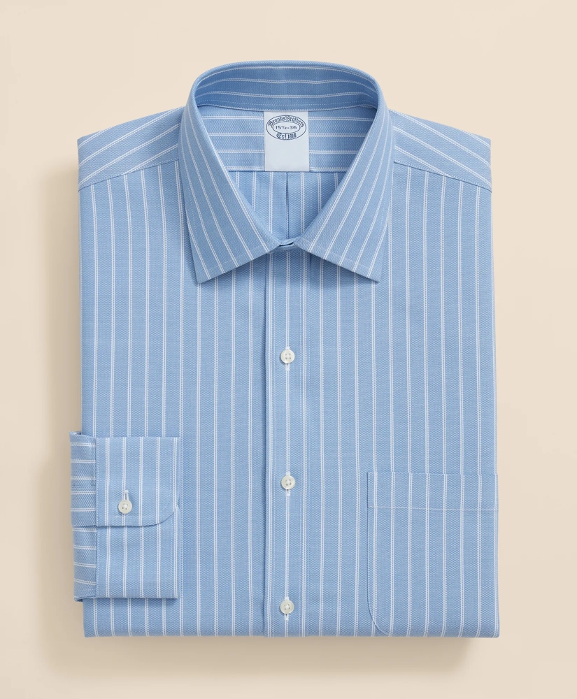 Stretch Supima® Cotton Non-Iron Royal Oxford Ainsley Collar, Striped Dress Shirt, image 6