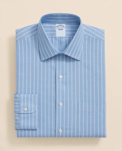 Stretch Supima® Cotton Non-Iron Royal Oxford Ainsley Collar, Striped Dress Shirt, image 6
