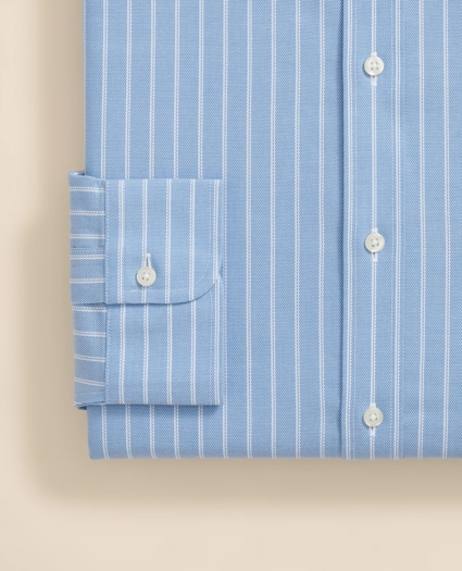 Stretch Supima® Cotton Non-Iron Royal Oxford Ainsley Collar, Striped Dress Shirt, image 7