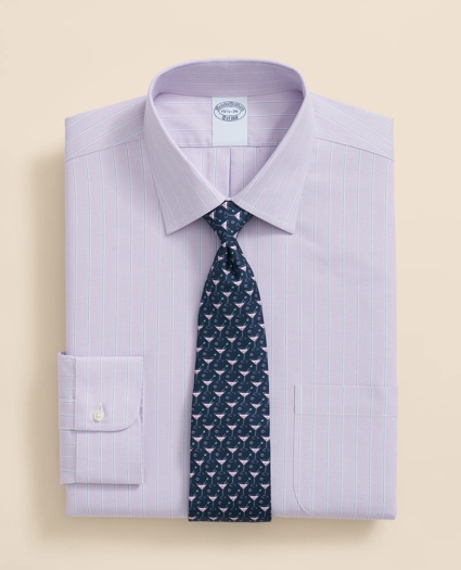 Stretch Supima® Cotton Non-Iron Royal Oxford Ainsley Collar, Striped Dress Shirt, image 1