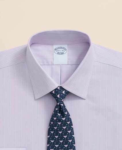 Stretch Supima® Cotton Non-Iron Royal Oxford Ainsley Collar, Striped Dress Shirt, image 2