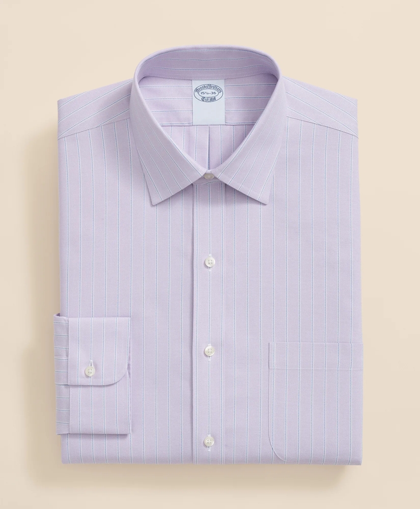 Stretch Supima® Cotton Non-Iron Royal Oxford Ainsley Collar, Striped Dress Shirt, image 3