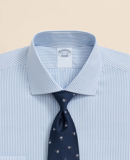Stretch Supima® Cotton Non-Iron Royal Oxford English Spread Collar, Striped Dress Shirt, image 2
