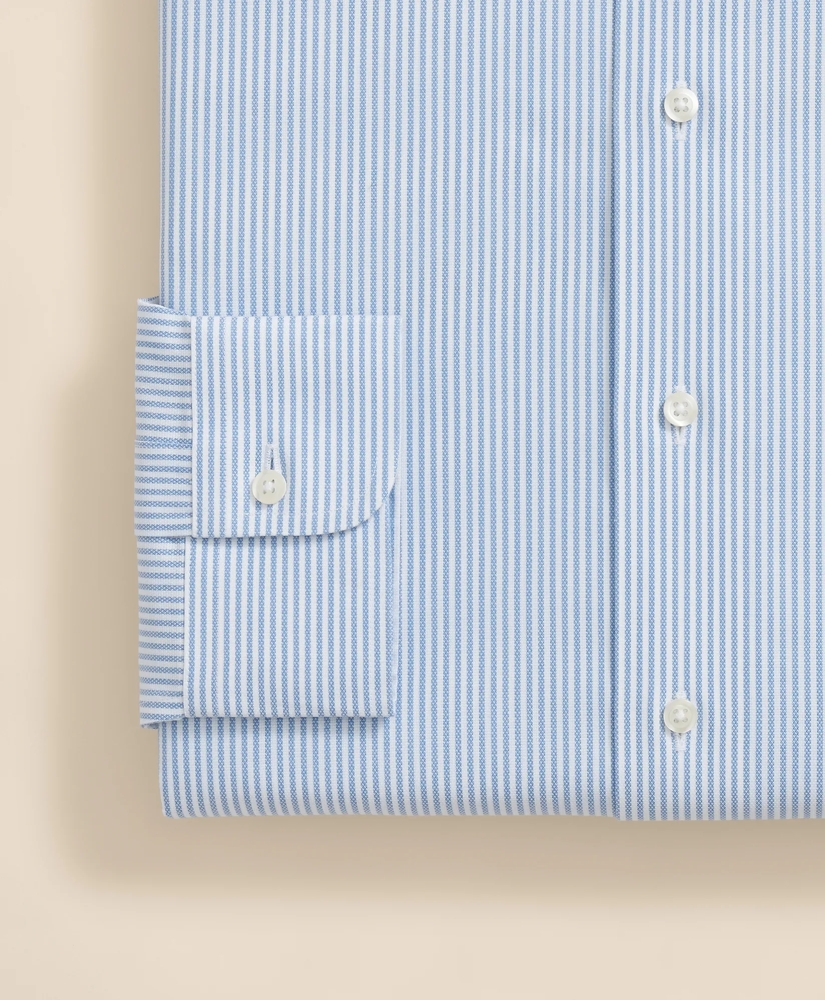 Stretch Supima® Cotton Non-Iron Royal Oxford English Spread Collar, Striped Dress Shirt, image 4