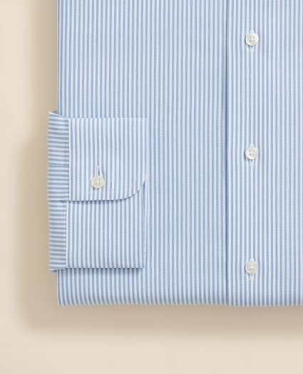 Stretch Supima® Cotton Non-Iron Royal Oxford English Spread Collar, Striped Dress Shirt, image 4