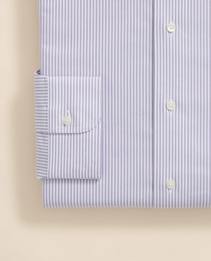 Stretch Supima® Cotton Non-Iron Royal Oxford English Spread Collar, Striped Dress Shirt, image 4