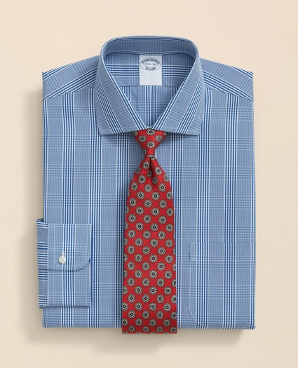 Pure Supima® Cotton Regular-Finish, English Spread Collar Glen Plaid Dress Shirt, image 1