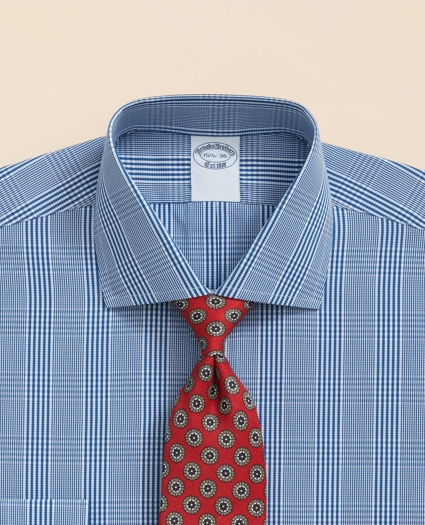 Pure Supima® Cotton Regular-Finish, English Spread Collar Glen Plaid Dress Shirt, image 2