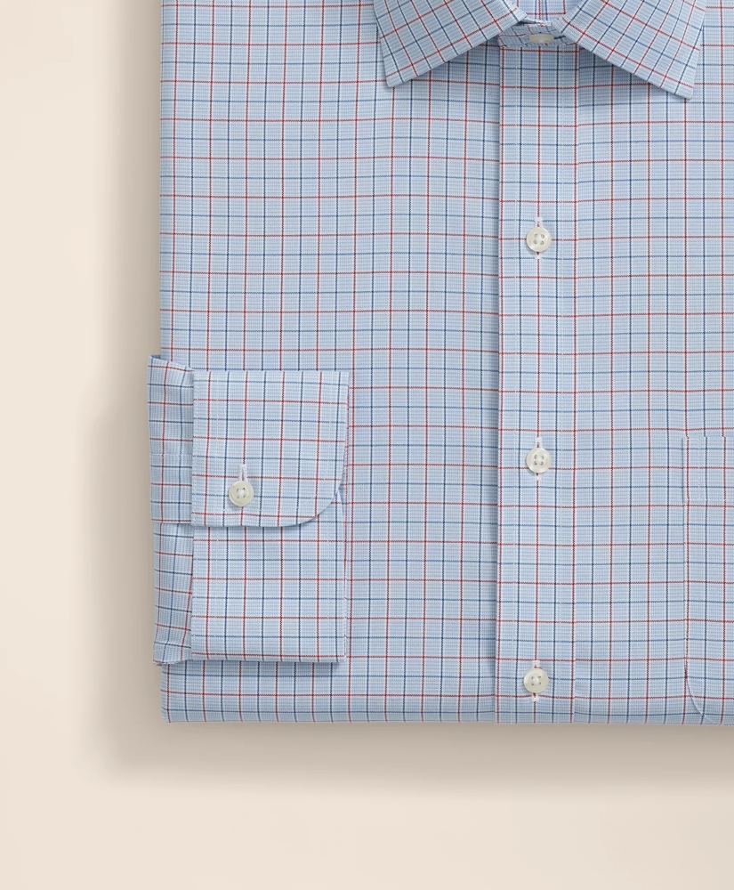 Stretch Supima® Cotton Non-Iron Pinpoint Oxford Ainsley Collar, Ground Check Dress Shirt, image 4