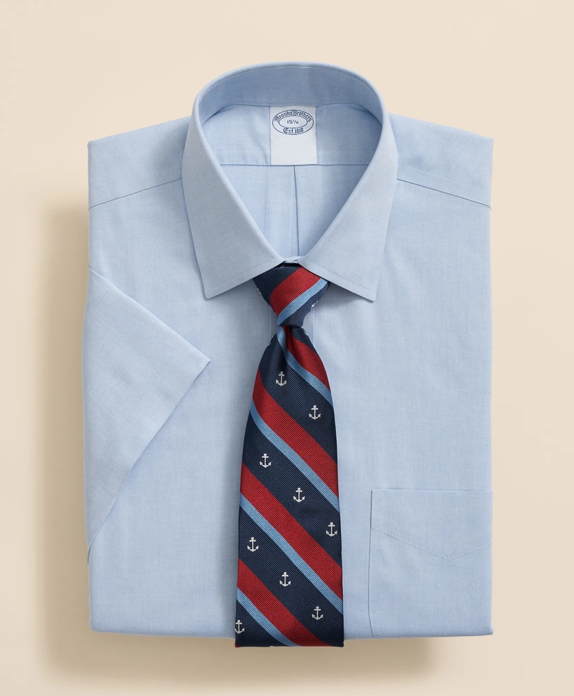 Stretch Supima&reg; Cotton Non-Iron Ainsley Collar, Short-Sleeve Dress Shirt, image 1