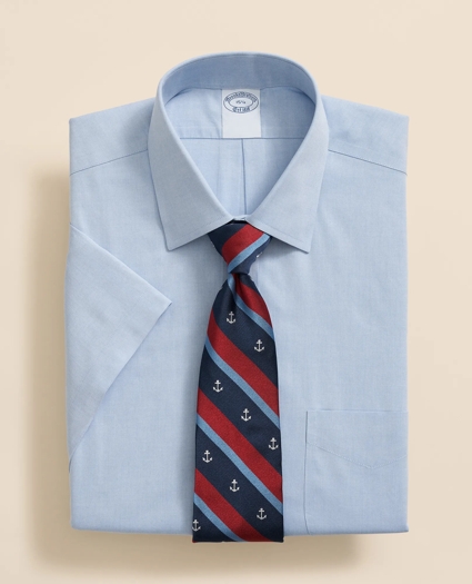 Stretch Supima&reg; Cotton Non-Iron Ainsley Collar, Short-Sleeve Dress Shirt, image 1