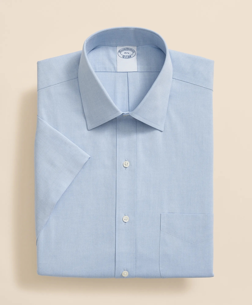 Stretch Supima&reg; Cotton Non-Iron Ainsley Collar, Short-Sleeve Dress Shirt, image 2
