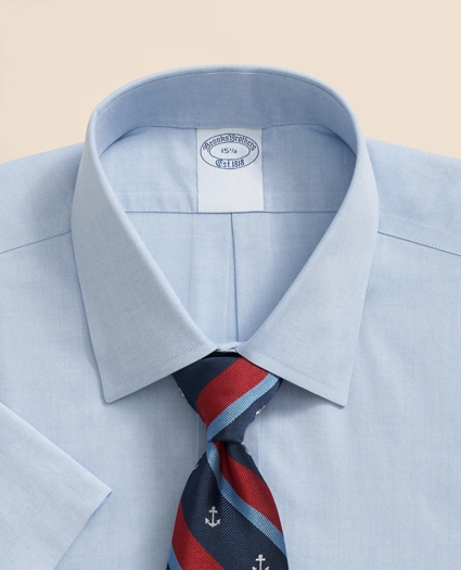 Stretch Supima&reg; Cotton Non-Iron Ainsley Collar, Short-Sleeve Dress Shirt, image 4