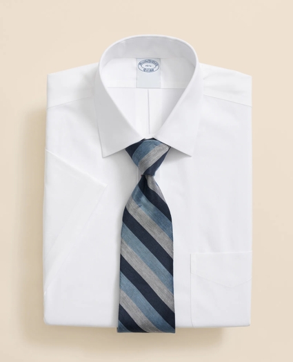 Stretch Supima&reg; Cotton Non-Iron Ainsley Collar, Short-Sleeve Dress Shirt, image 1