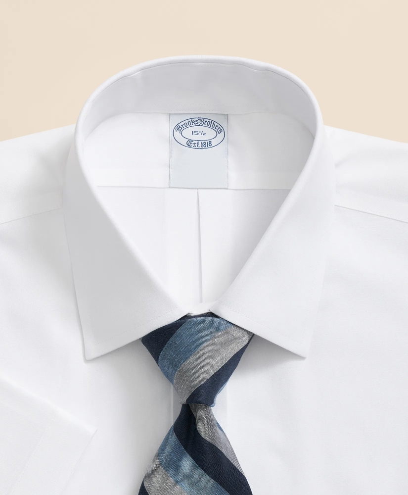Stretch Supima® Cotton Non-Iron Ainsley Collar, Short-Sleeve Dress Shirt, image 2