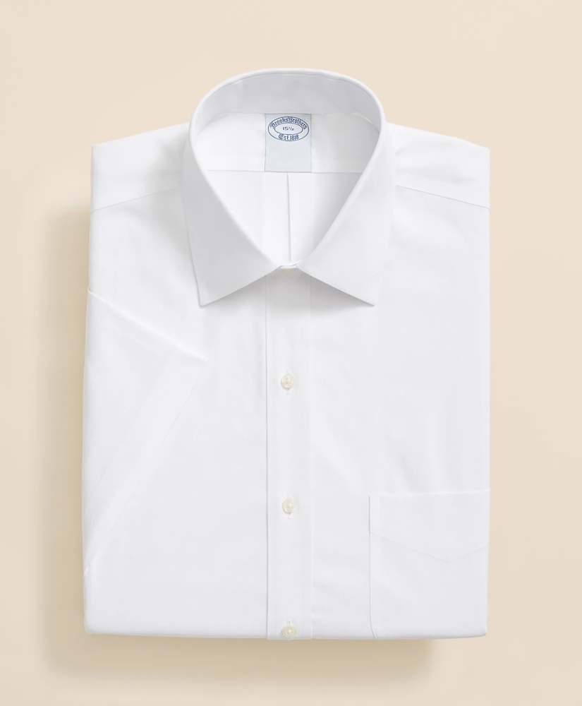 Stretch Supima&reg; Cotton Non-Iron Ainsley Collar, Short-Sleeve Dress Shirt, image 2